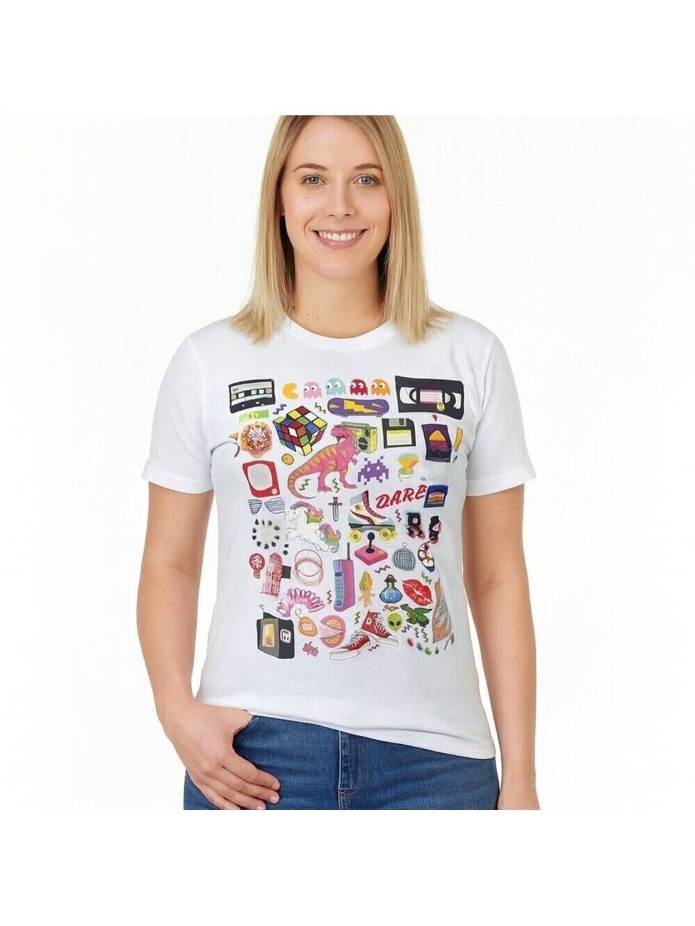 Bella Canvas White Graphic Tee Shirt Size Medium